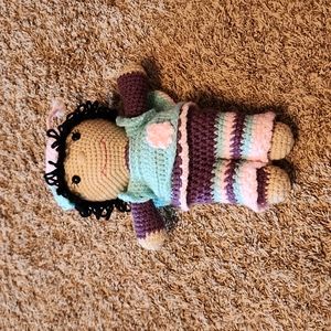 Handmade Crochet Doll with Butterfly Wings